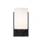Z-Lite Soledad 1 Light Wall Sconce, Matte Black & White 485-1S-MB - alternate 5